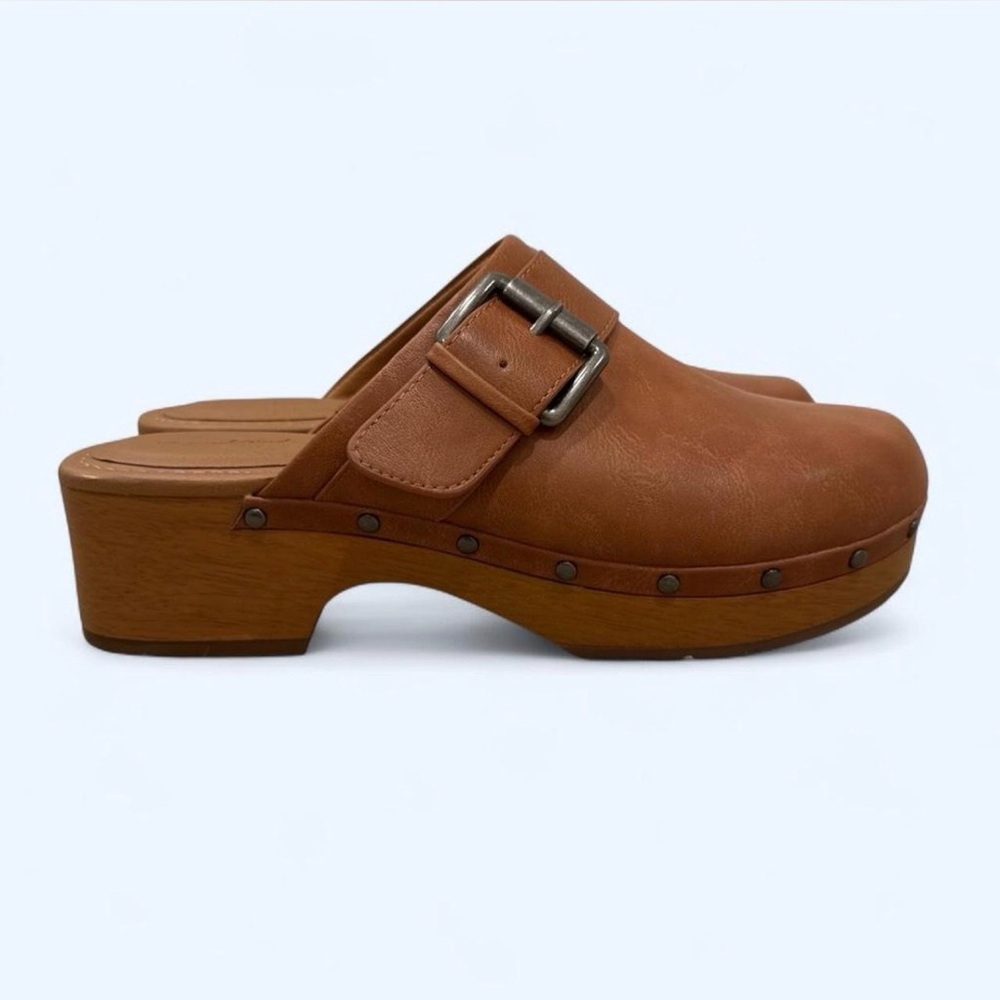 Universal Thread Brown Buckle Clogs - image 1